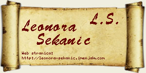 Leonora Sekanić vizit kartica
